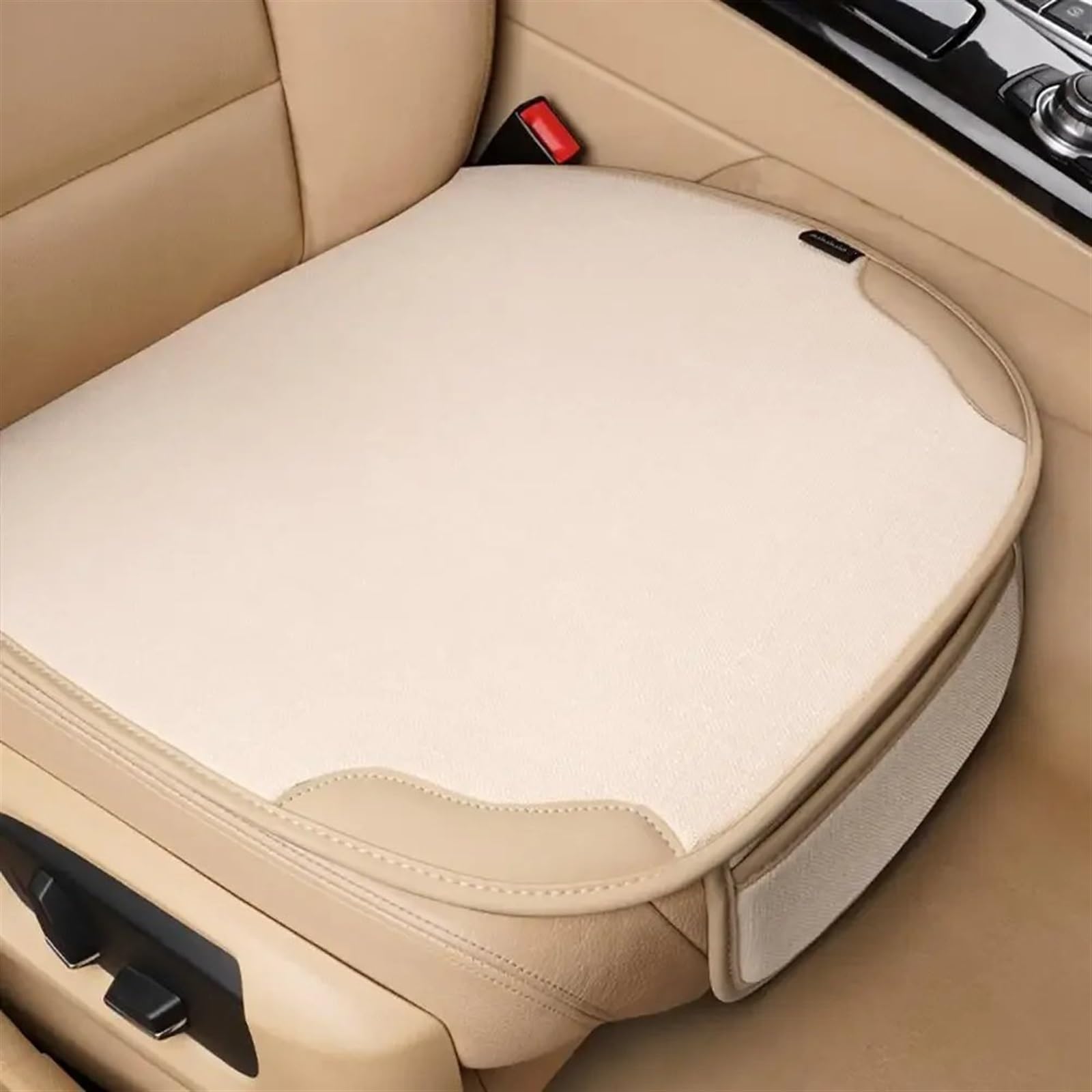 AXTAZS Auto Sitzbezügesets Universal Auto Sitz Stuhl Schützen Atmungsaktive Sitz Abdeckung Feuchtigkeitsbeständig Auto Zubehör Innen Vier Jahreszeiten Innen Auto Sitz Schutz Pads(Beige) von AXTAZS