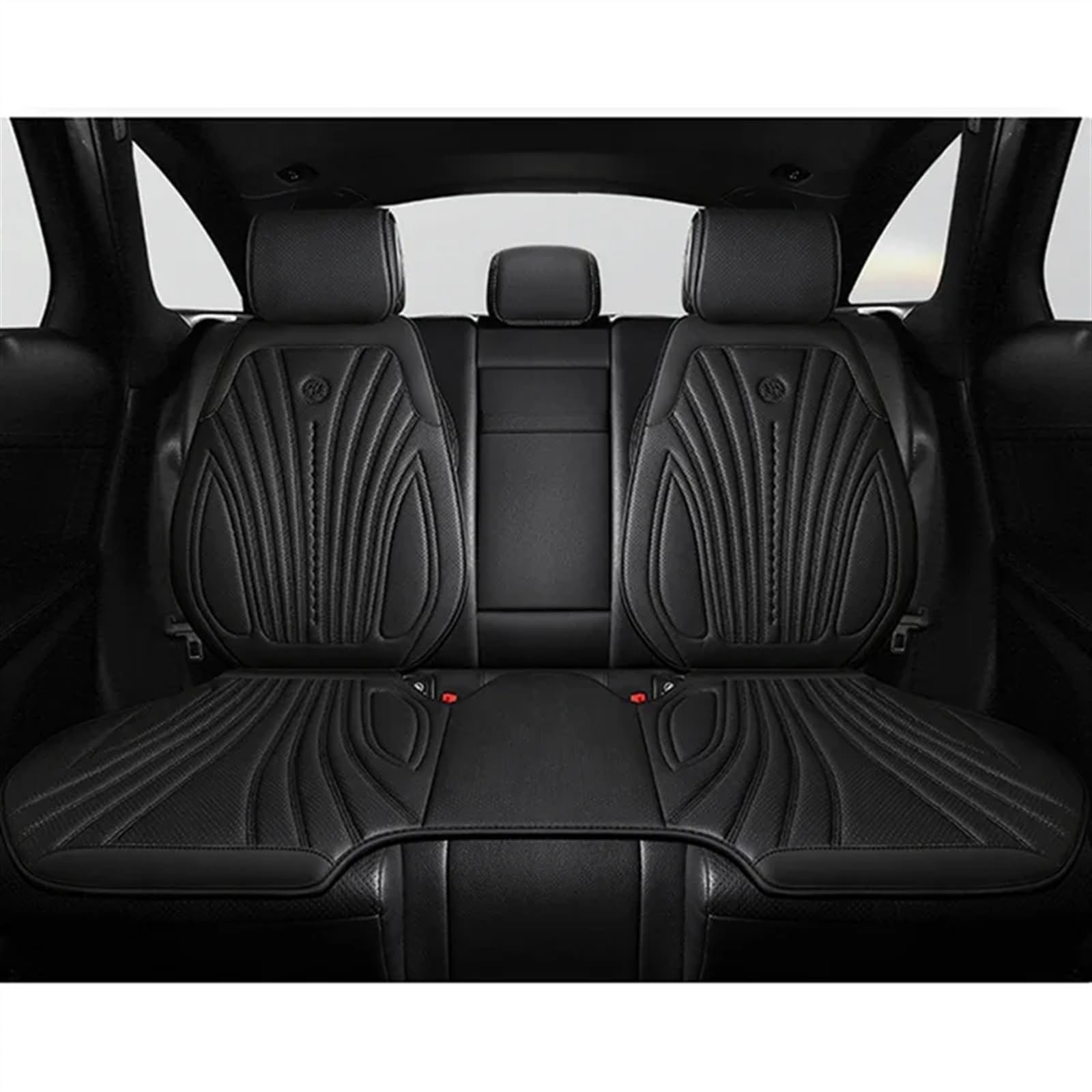 AXTAZS Auto Sitzbezügesets Universal Auto Sitzbezüge Atmungsaktive Sitzkissen Auto Stuhl Matte Schutz Dekoration Vier Jahreszeiten Auto Vorne/hinten Sitz Abdeckung(Black,1x Rear seat) von AXTAZS