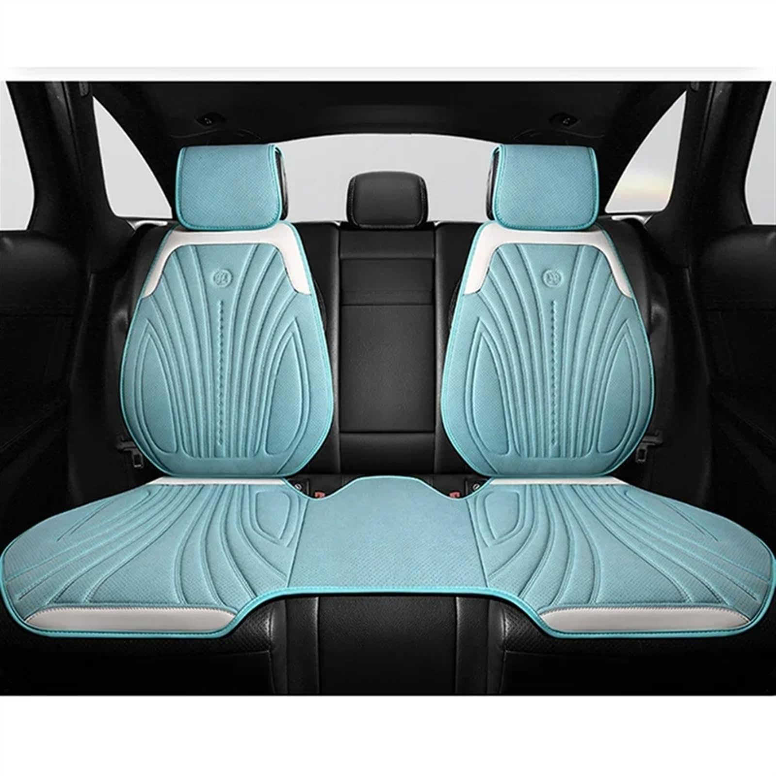 AXTAZS Auto Sitzbezügesets Universal Auto Sitzbezüge Atmungsaktive Sitzkissen Auto Stuhl Matte Schutz Dekoration Vier Jahreszeiten Auto Vorne/hinten Sitz Abdeckung(Blue,1x Rear seat) von AXTAZS