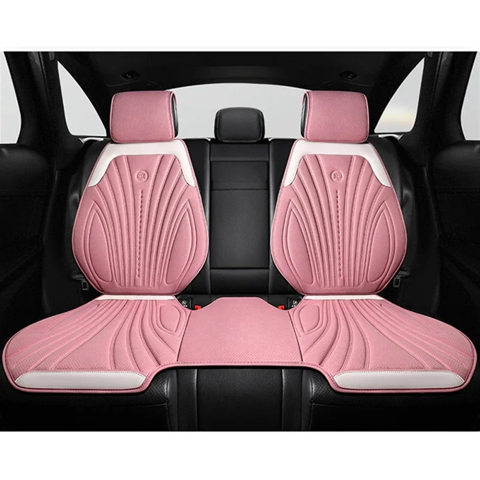 AXTAZS Auto Sitzbezügesets Universal Auto Sitzbezüge Atmungsaktive Sitzkissen Auto Stuhl Matte Schutz Dekoration Vier Jahreszeiten Auto Vorne/hinten Sitz Abdeckung(Pink,1x Rear seat) von AXTAZS