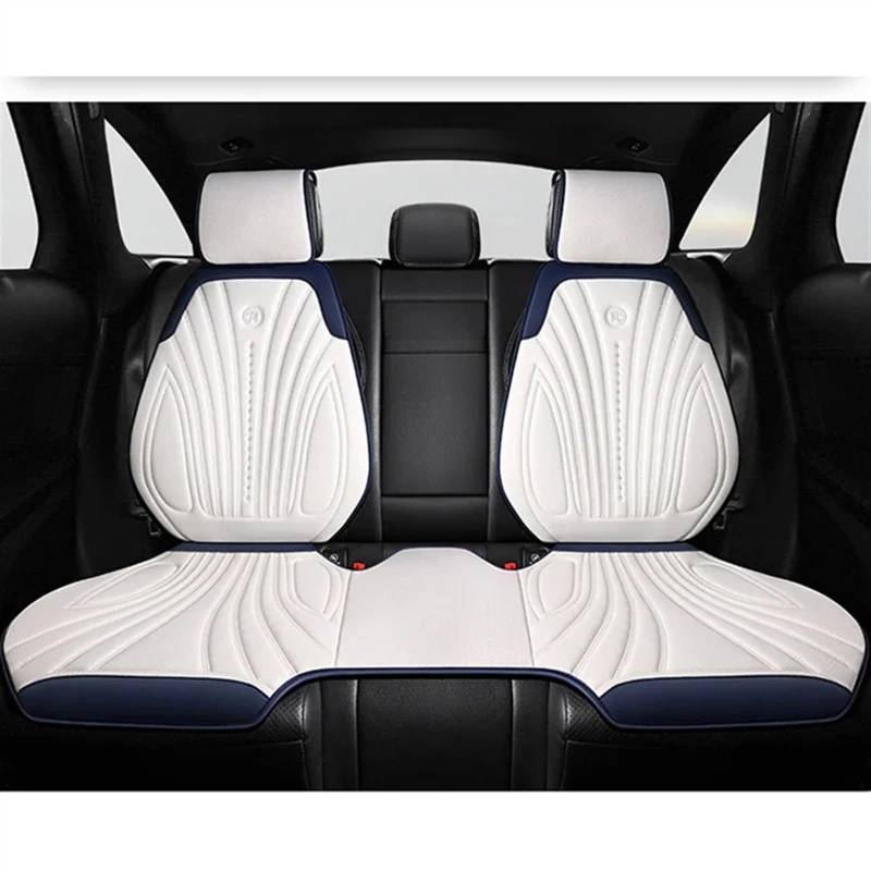 AXTAZS Auto Sitzbezügesets Universal Auto Sitzbezüge Atmungsaktive Sitzkissen Auto Stuhl Matte Schutz Dekoration Vier Jahreszeiten Auto Vorne/hinten Sitz Abdeckung(White,1x Rear seat) von AXTAZS