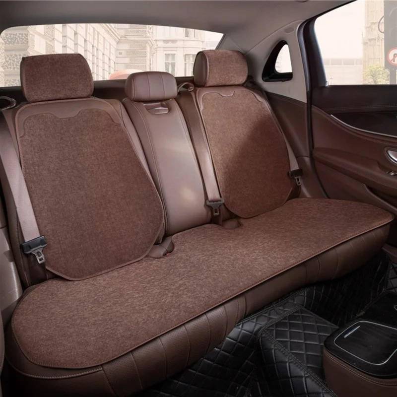 AXTAZS Auto Sitzbezügesets Universal Auto Sitzbezüge Auto Kissen Schutz Vorne/Hinten Auto Pads Atmungsaktive Sitz Pad Auto Abdeckungen Automobil Innen Zubehör(Brown,C) von AXTAZS