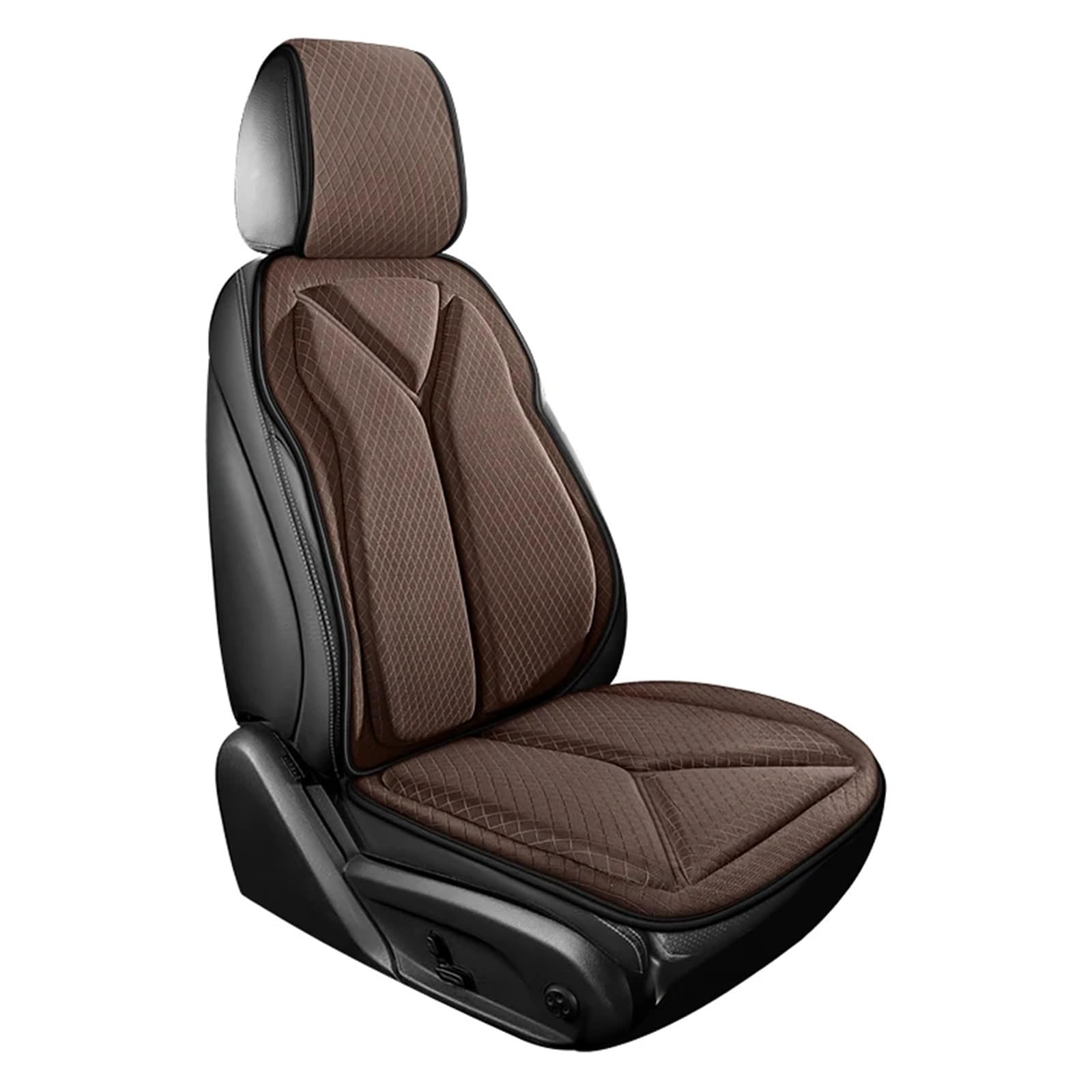 AXTAZS Auto Sitzbezügesets Universal Auto Sitzbezüge Vorne Set Weiche Matten Auto Stuhl Kissen Atmungsaktive Fahrzeuge Pad Protector Vier Jahreszeiten Automobil Innen(Brown,Backrest) von AXTAZS