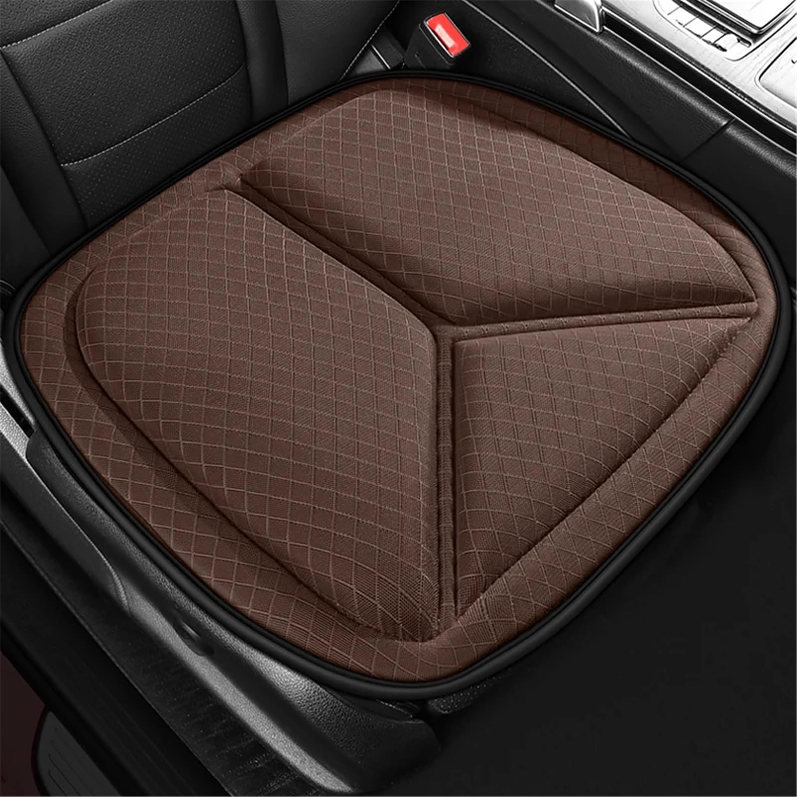 AXTAZS Auto Sitzbezügesets Universal Auto Sitzbezüge Vorne Set Weiche Matten Auto Stuhl Kissen Atmungsaktive Fahrzeuge Pad Protector Vier Jahreszeiten Automobil Innen(Brown,Front) von AXTAZS