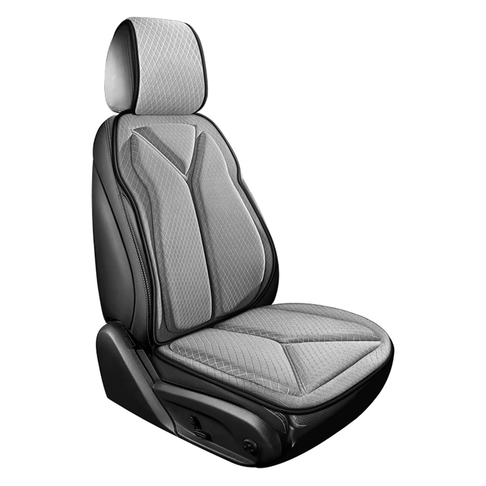 AXTAZS Auto Sitzbezügesets Universal Auto Sitzbezüge Vorne Set Weiche Matten Auto Stuhl Kissen Atmungsaktive Fahrzeuge Pad Protector Vier Jahreszeiten Automobil Innen(Gray,Backrest) von AXTAZS