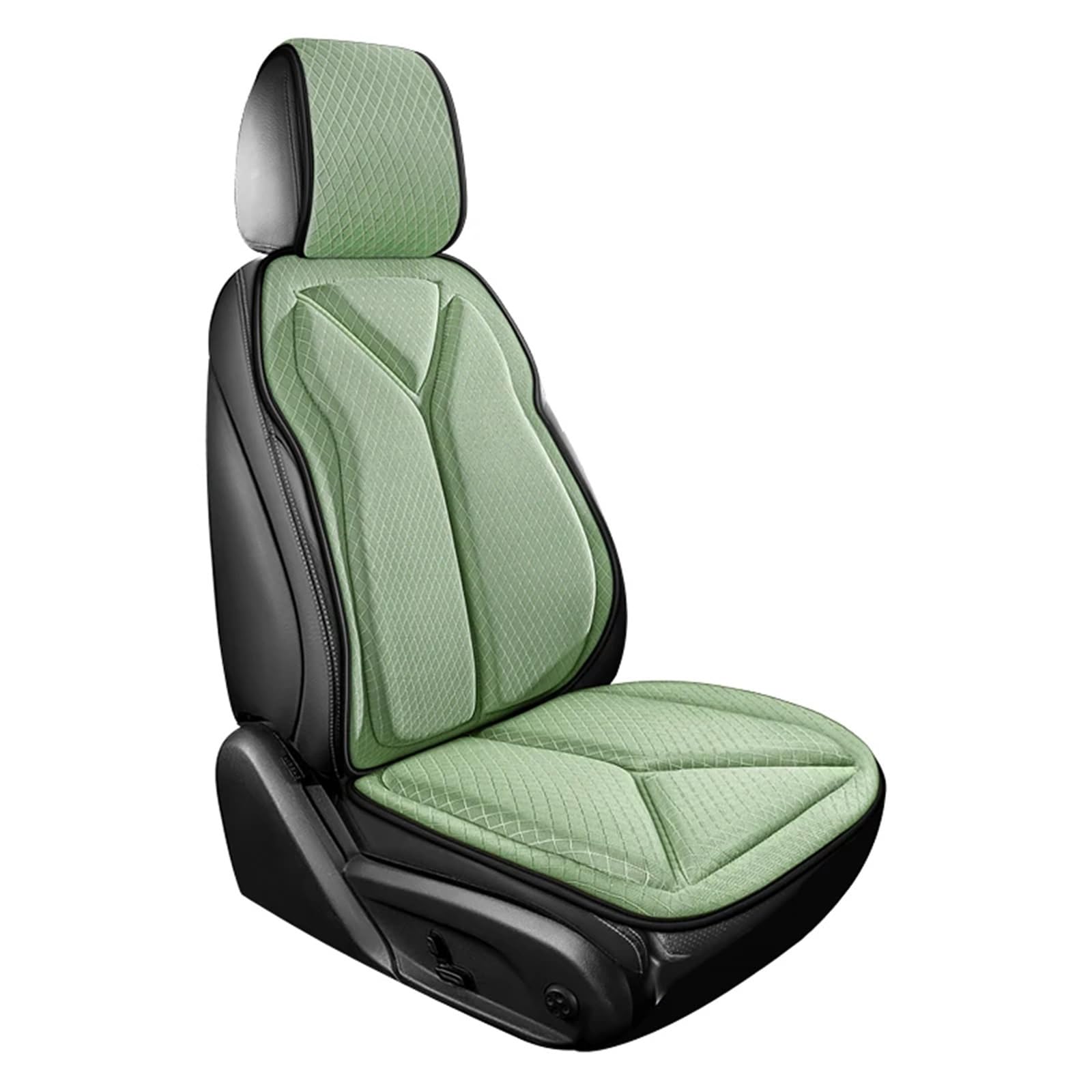 AXTAZS Auto Sitzbezügesets Universal Auto Sitzbezüge Vorne Set Weiche Matten Auto Stuhl Kissen Atmungsaktive Fahrzeuge Pad Protector Vier Jahreszeiten Automobil Innen(Green,Backrest) von AXTAZS