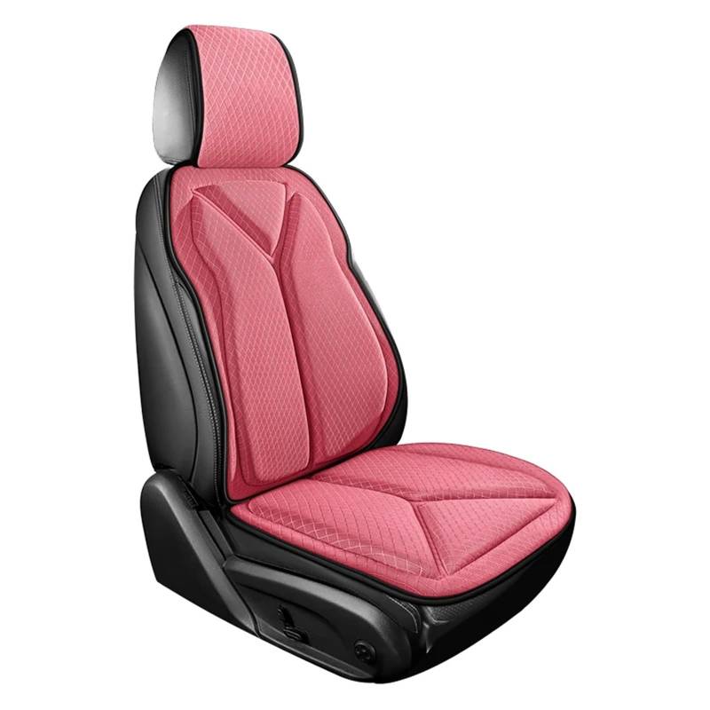 AXTAZS Auto Sitzbezügesets Universal Auto Sitzbezüge Vorne Set Weiche Matten Auto Stuhl Kissen Atmungsaktive Fahrzeuge Pad Protector Vier Jahreszeiten Automobil Innen(Pink,Backrest) von AXTAZS