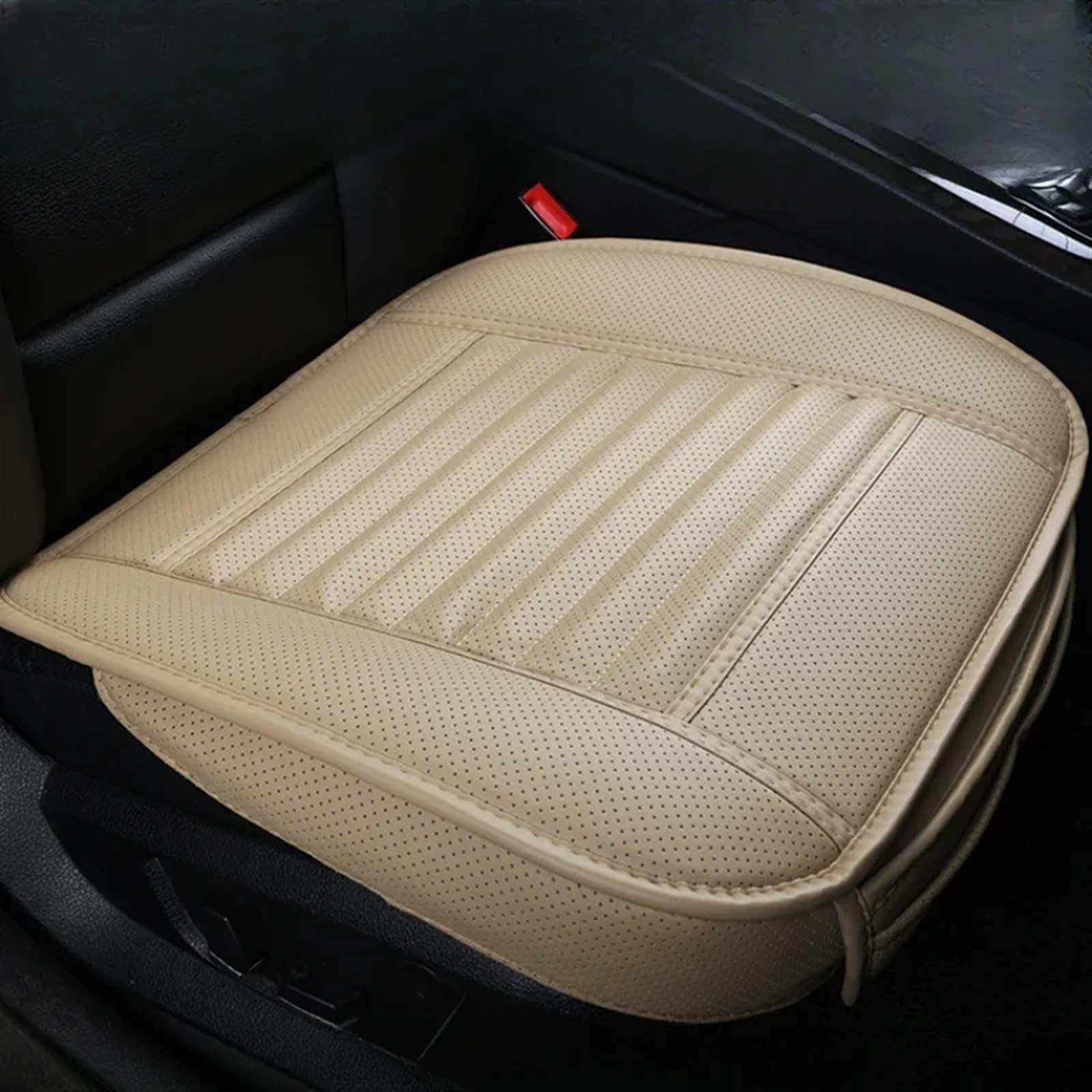 AXTAZS Auto Sitzbezügesets Universal Auto Sitzbezug Atmungsaktive Pad Matte Für Auto Stuhl Kissen Auto Vordersitz Abdeckung Vier Jahreszeiten Matte Innen Auto Sitz Schutz Pads(Beige) von AXTAZS