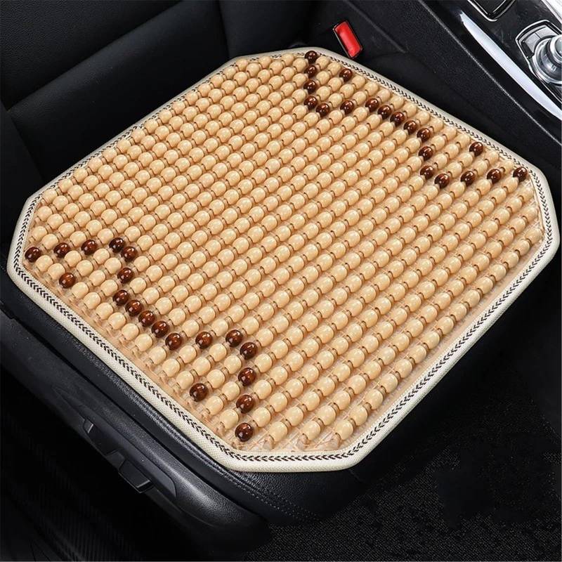 AXTAZS Auto Sitzbezügesets Universal Auto Sitzbezug Auto Sitzkissen Atmungsaktive Sitz Matte Automobil Innen Auto Sitz Schutz Pads Auto Kissen Schutz Matte(Beige,Front) von AXTAZS