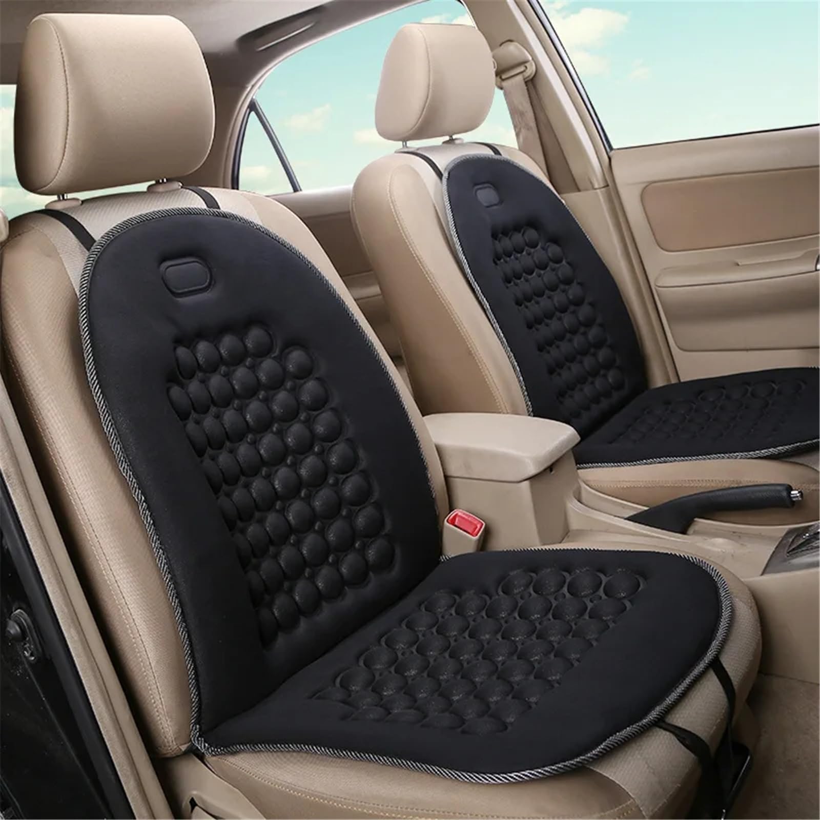 AXTAZS Auto Sitzbezügesets Universal Auto Sitzbezug Auto Sitzkissen Pad Innen Zubehör Automobil Innen Auto Sitz Schutz Pads Auto Sitzkissen(1 PC Black) von AXTAZS