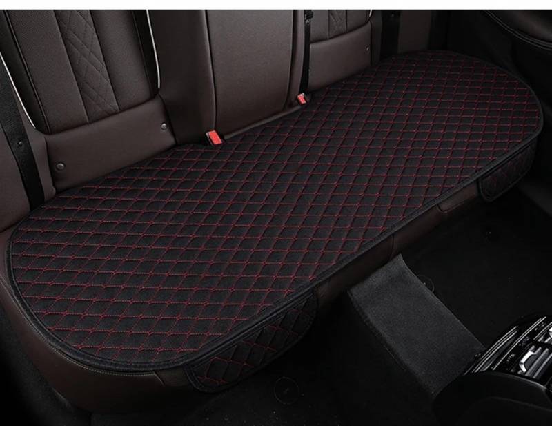 AXTAZS Auto Sitzbezügesets Universal Auto Sitzbezug Protector Leinen Vorne Hinten Zurück Kissen Schützen Pad Matte Rückenlehne Für Auto Innen LKW SUV Van Automobil Innen(Red,1pc Rear pad) von AXTAZS