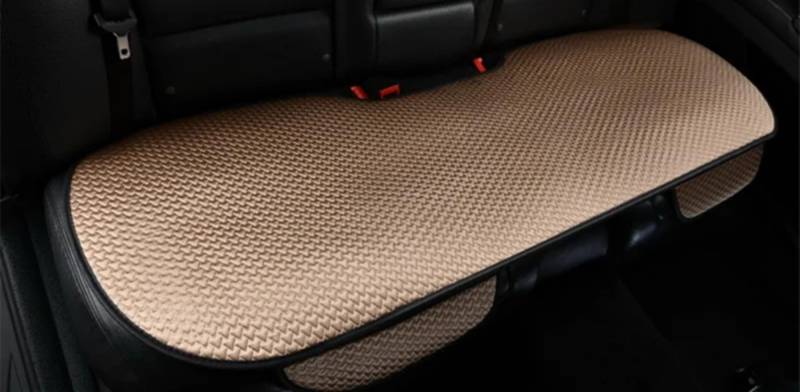 AXTAZS Auto Sitzbezügesets Universal Auto Sitzbezug Vorne Hinten Atmungsaktive Kissen Schutz Matte Pad Auto Innen LKW SUV Van Auto Sitz Schutz Pads(Beige,Rear) von AXTAZS