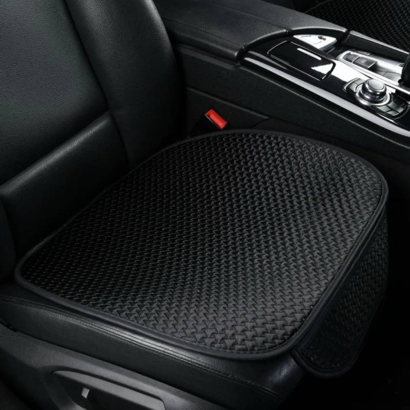 AXTAZS Auto Sitzbezügesets Universal Auto Sitzbezug Vorne Hinten Atmungsaktive Kissen Schutz Matte Pad Auto Innen LKW SUV Van Auto Sitz Schutz Pads(Black,Front) von AXTAZS