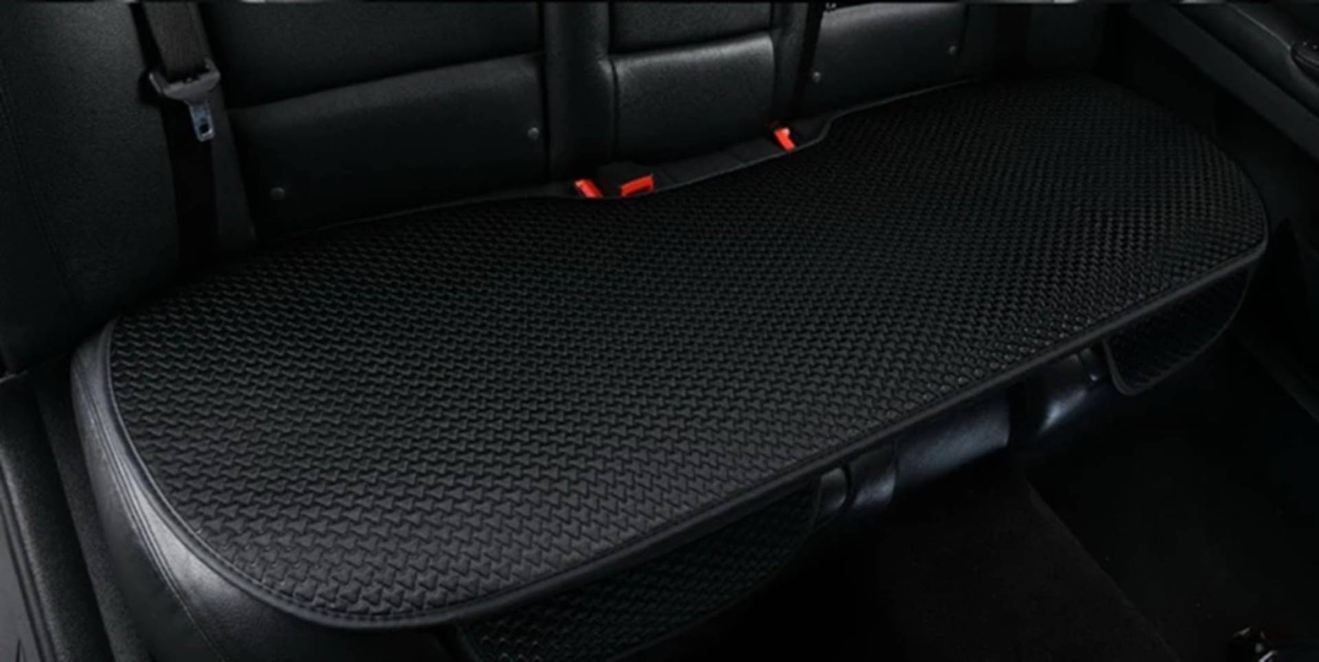 AXTAZS Auto Sitzbezügesets Universal Auto Sitzbezug Vorne Hinten Atmungsaktive Kissen Schutz Matte Pad Auto Innen LKW SUV Van Auto Sitz Schutz Pads(Black,Rear) von AXTAZS