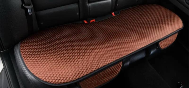 AXTAZS Auto Sitzbezügesets Universal Auto Sitzbezug Vorne Hinten Atmungsaktive Kissen Schutz Matte Pad Auto Innen LKW SUV Van Auto Sitz Schutz Pads(Brown,Rear) von AXTAZS