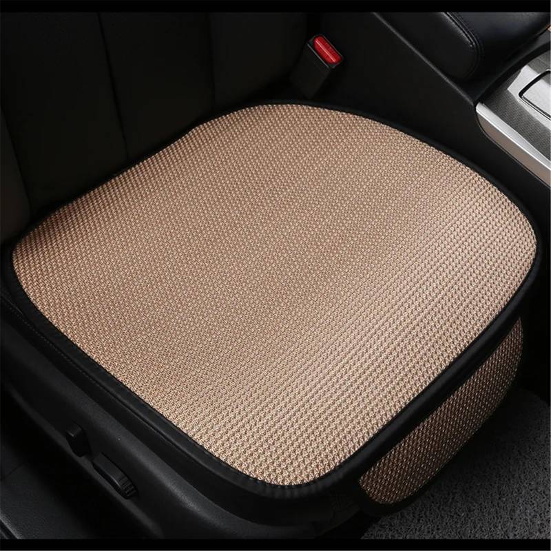 AXTAZS Auto Sitzbezügesets Universal Auto Sitzbezug Vorne Hinten Auto Sitzkissen Schutz Automobil Innen Auto Kissen Schutz Matte Bank Schutz(Beige,Front) von AXTAZS