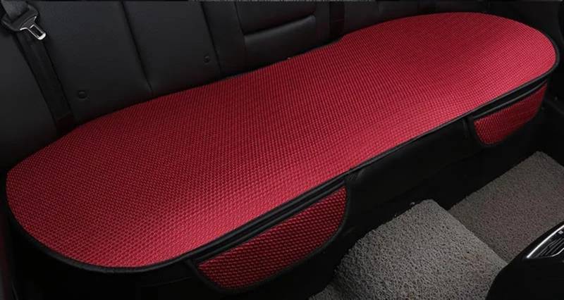 AXTAZS Auto Sitzbezügesets Universal Auto Sitzbezug Vorne Hinten Auto Sitzkissen Schutz Automobil Innen Auto Kissen Schutz Matte Bank Schutz(Red,Rear) von AXTAZS