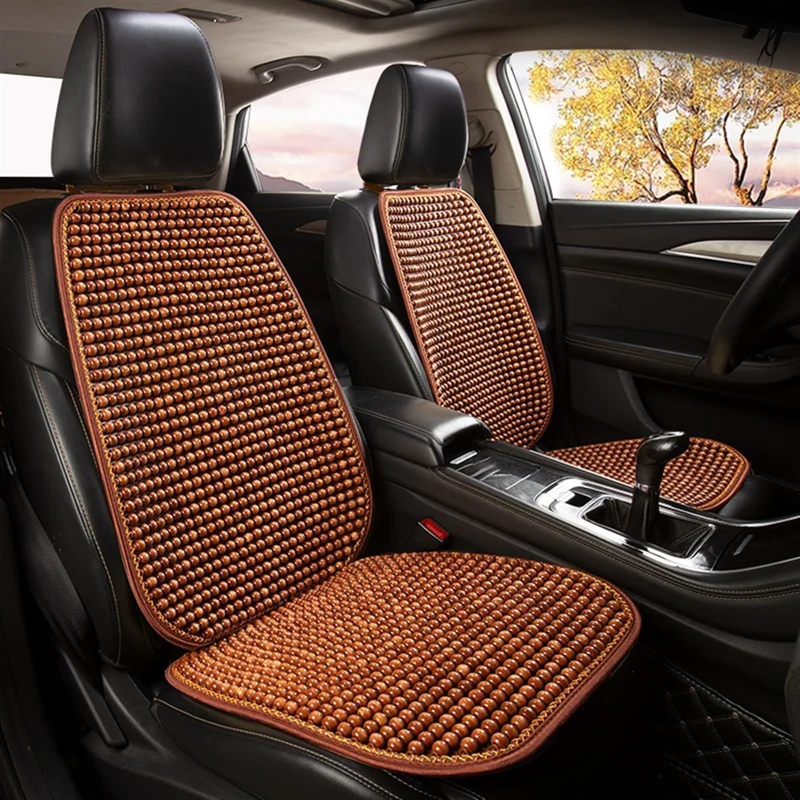 AXTAZS Auto Sitzbezügesets Universal Auto Sitzkissen Atmungsaktive Kissen Belüftung Vier Jahreszeiten Verfügbar Automobil Innen Auto Sitz Schutz Pads(Brown,D) von AXTAZS