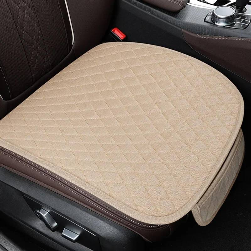 AXTAZS Auto Sitzbezügesets Universal Auto Sitzkissen Atmungsaktive Sitzbezüge Kissen Front Fahrer Sitz Kissen Auto Innen Zubehör Auto Sitzkissen(Beige) von AXTAZS