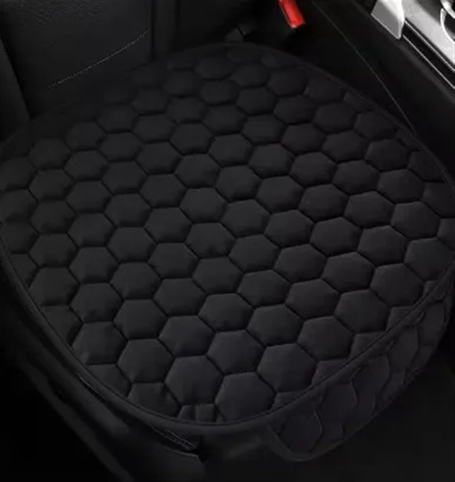 AXTAZS Auto Sitzbezügesets Universal Auto Sitzkissen Einzelnes Quadrat Kissen Seat Protector Automobil Innen Auto Sitz Schutz Pads Auto Vordersitz Abdeckung(Black) von AXTAZS