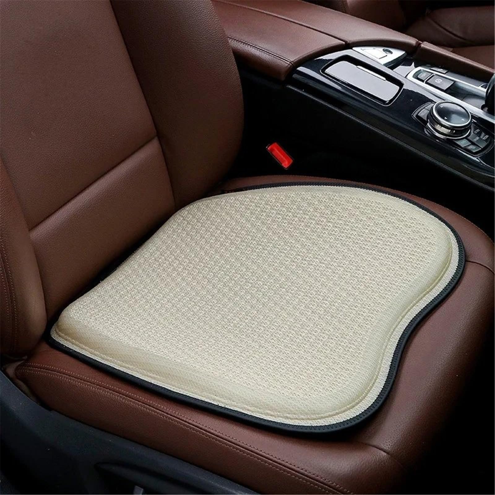 AXTAZS Auto Sitzbezügesets Universal Auto Sitzkissen Quadratische Kissen Seat Protector Automobil Innen Auto Sitz Schutz Pads Auto Zubehör(Beige) von AXTAZS