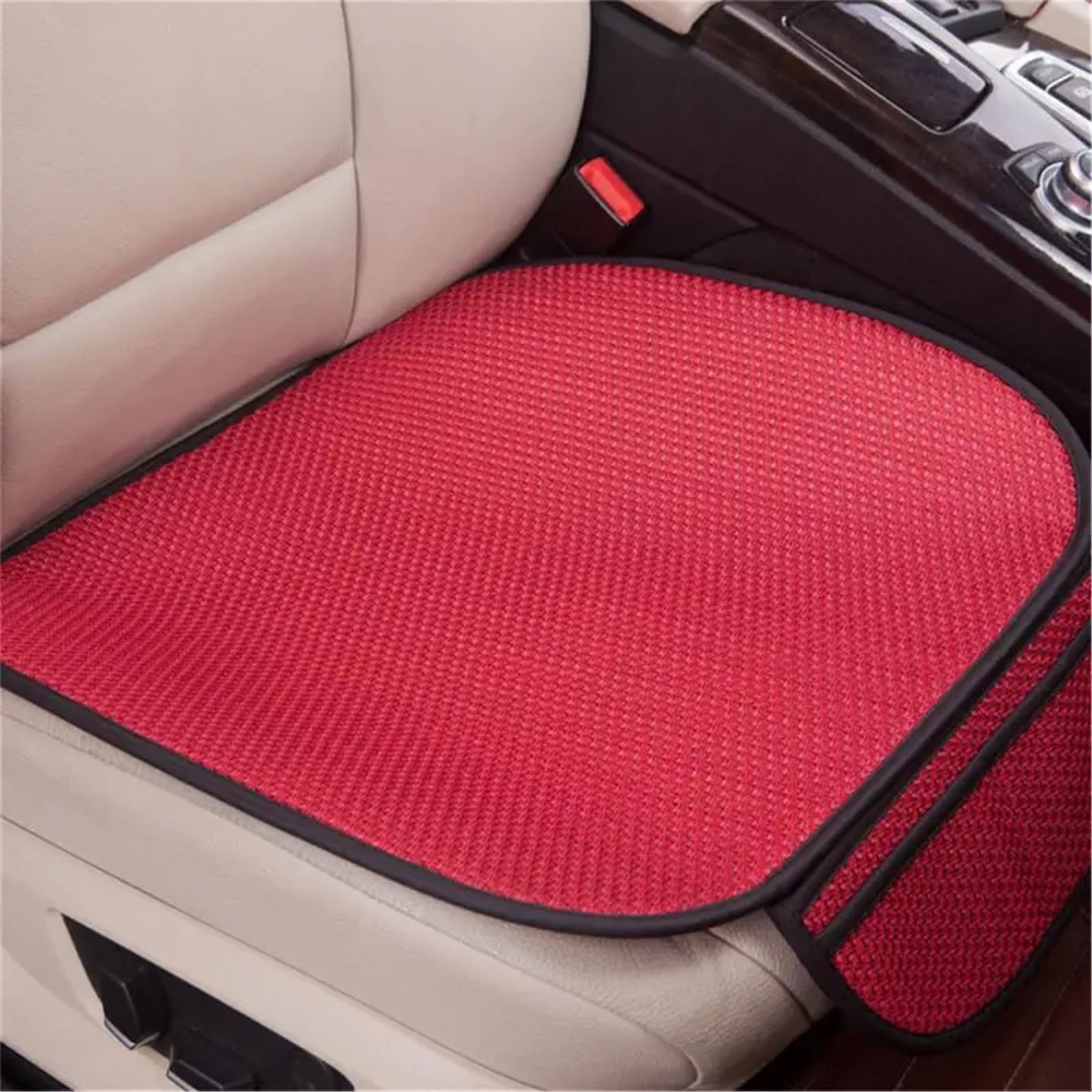 AXTAZS Auto Sitzbezügesets Universal Auto Sitzkissen Schutz Pad Atmungsaktive Auto Vordersitz Abdeckung Auto Zubehör Auto Sitz Schutz Pads(Red) von AXTAZS