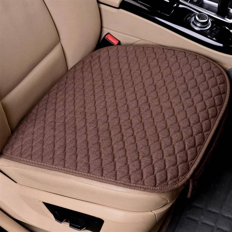 AXTAZS Auto Sitzbezügesets Universal Autositzbezug Für Four Seasons Vorne Hinten Kissen Atmungsaktive Schutzmatte Pad Autozubehör Kissen Sitzbezug Autozubehör(Brown,1pc Front) von AXTAZS