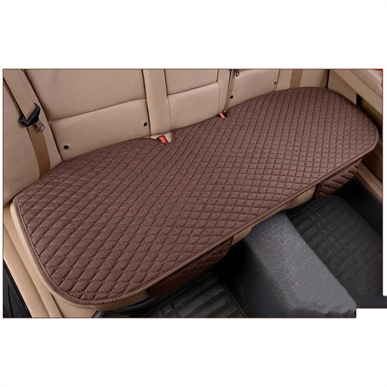 AXTAZS Auto Sitzbezügesets Universal Autositzbezug Für Four Seasons Vorne Hinten Kissen Atmungsaktive Schutzmatte Pad Autozubehör Kissen Sitzbezug Autozubehör(Brown,1pc Rear) von AXTAZS