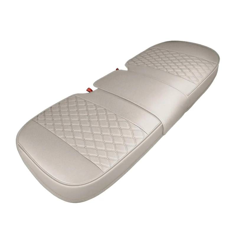 AXTAZS Auto Sitzbezügesets Universal Vorne Hinten Auto Sitz Boden Abdeckung Atmungsaktive Kissen Pad Protector Automobil Innen Auto Kissen Schutz Matte(Beige,Rear) von AXTAZS