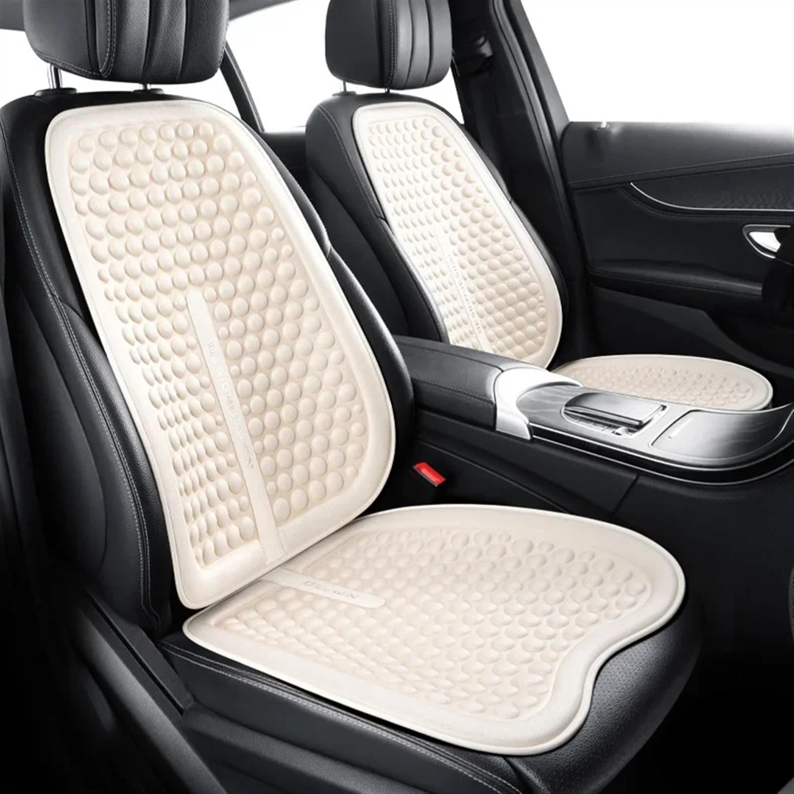 AXTAZS Auto Sitzbezügesets Universelle Autositzbezüge, Weiches, Atmungsaktives Sitzkissen, Autositzkissen, Innendekoration, Auto-Vorder-/Rücksitzbezug, Autozubehör(White,2pc Front seat pad) von AXTAZS