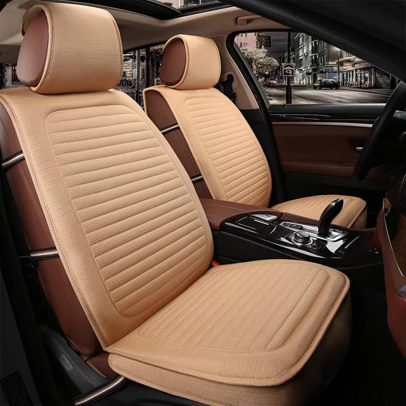 AXTAZS Auto Sitzbezügesets Universelles All-Inclusive-Autokissen The Four Seasons Mit Komfort Und Atmungsaktivität Rund Um Den Seat C. Auto-Komplettset Mit Sitzschutzkissen(Beige) von AXTAZS