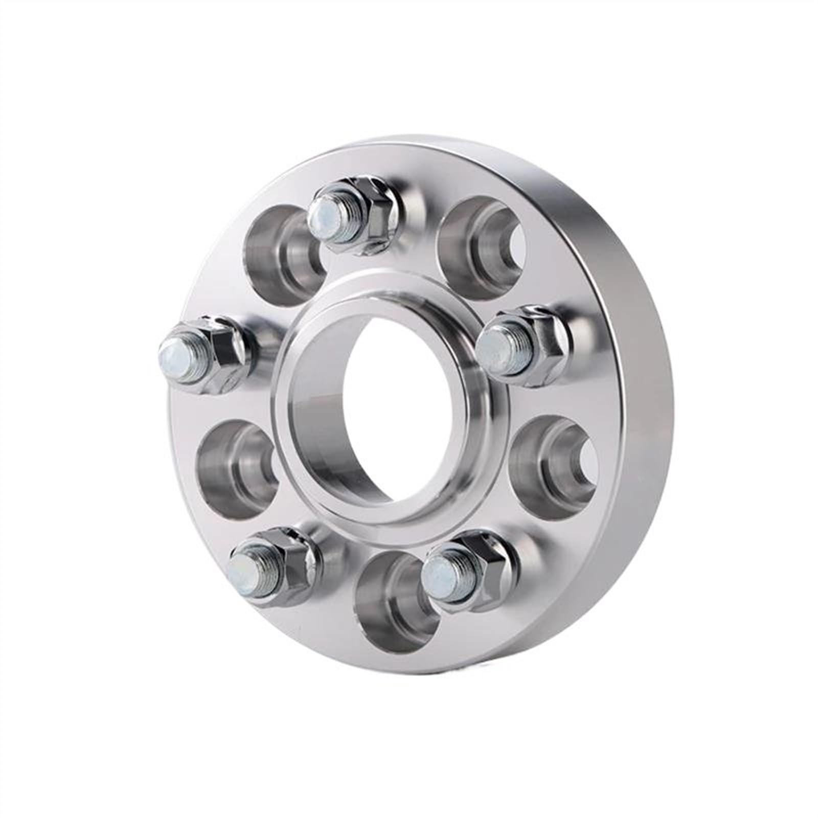 AXTAZS Auto Spurverbreiterungen Kompatibel Mit, 1 Stück PCD 5 X 112 CB 66,6 Mm M14 X 1,5 Spurverbreiterung, Adapter, Verbreiterter Flansch, Distanzscheiben, Platte, Modifizierte Teile(Silver,25mm) von AXTAZS