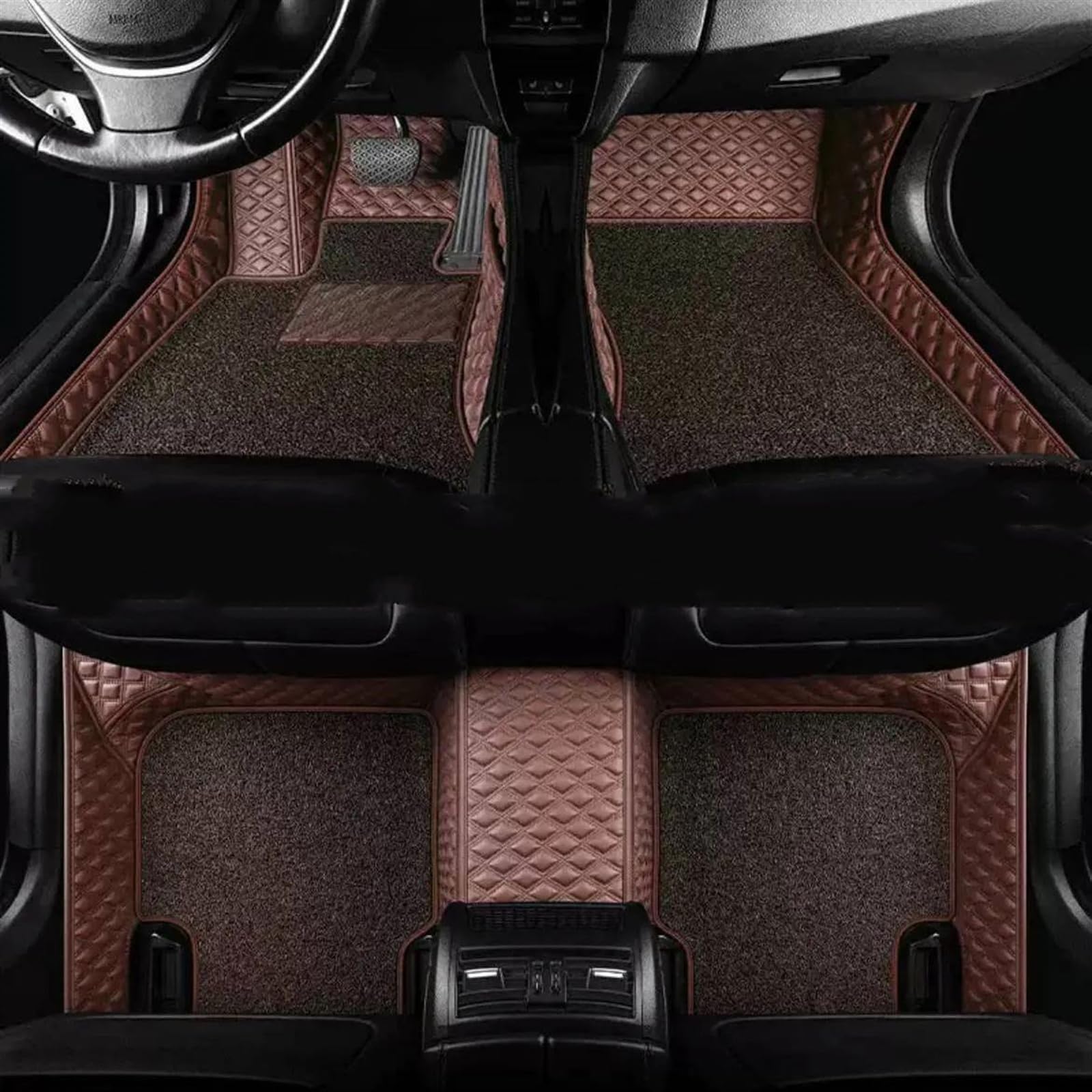 AXTAZS Fußmatten Auto Kompatibel Mit Civic 2012 2013 2014 2015 Auto-Fußmatten, Auto-Innenzubehör, Styling, Individuelle wasserdichte Teppiche, Fußpolster, Bodenbeläge(4) von AXTAZS
