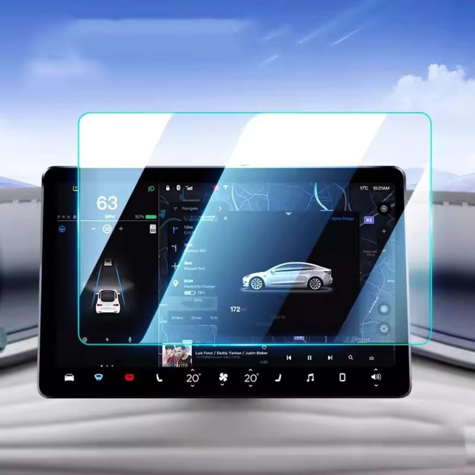 AXTAZS Kompatibel Mit BYD Für Atto 2022 2023, Auto-Infotainment, GPS-Konsole, Navigation, Gehärtetes Glas, Displayschutzfolie Displayschutzfolien GPS(12.8 inch Protector) von AXTAZS