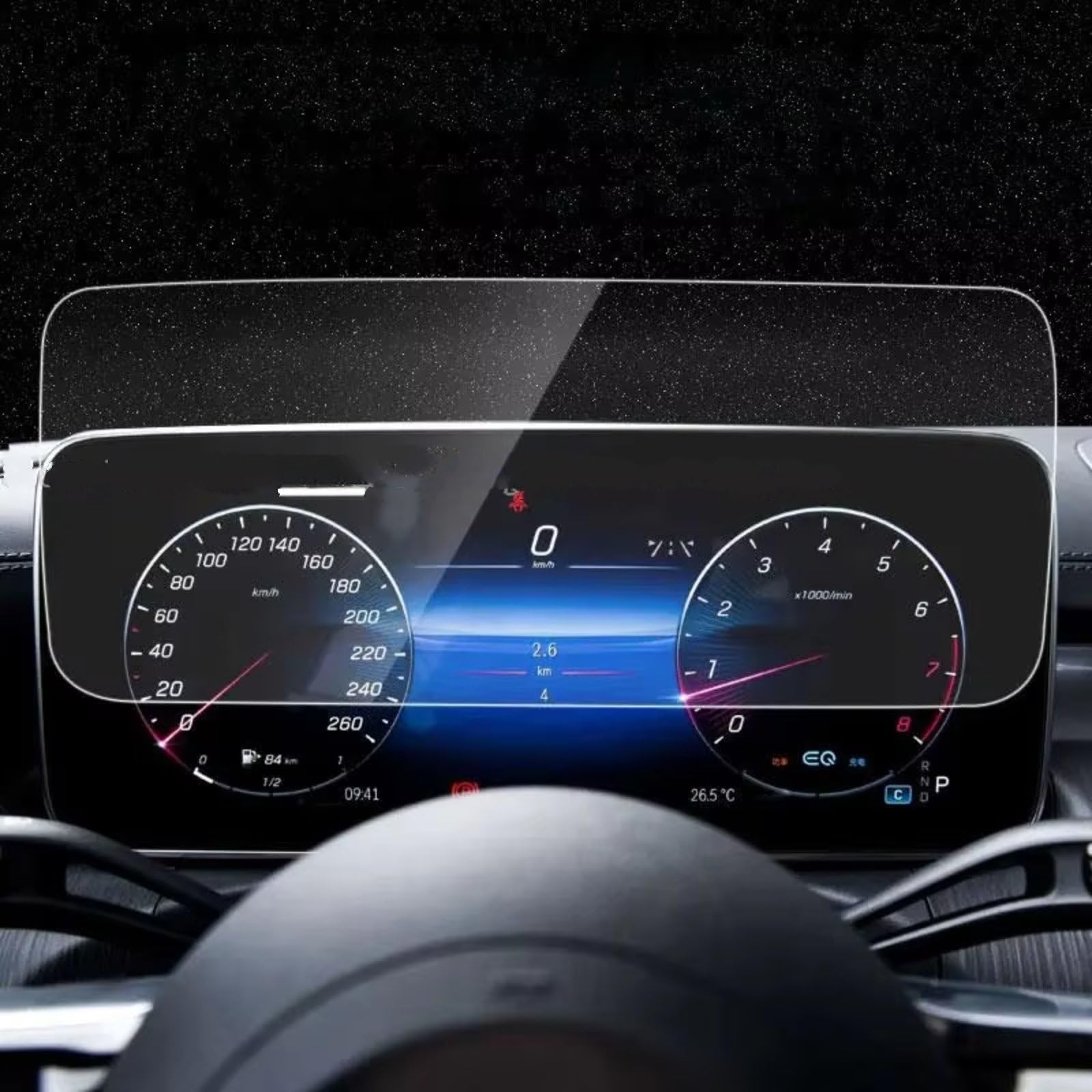 AXTAZS Kompatibel Mit Benz Für EQS SUV X296 2024, Auto-GPS-Navigation Und Instrumenten-LCD, Kratzfester Displayschutz Aus Gehärtetem Glas Displayschutzfolien GPS von AXTAZS