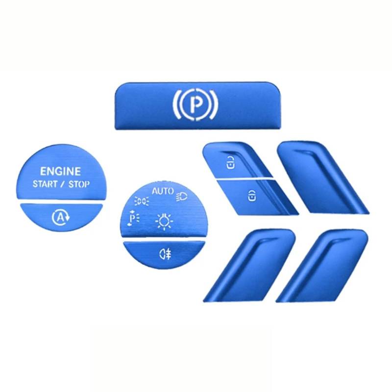 AXTAZS Kompatibel Mit Benz Für GLC-Klasse Für X254 2023 2024 Autoinnenraum-Schlüsselstart-Handbremstürknopf-Aufklebersatz Innenausstattung Auto Knopf Aufkleber Kit von AXTAZS