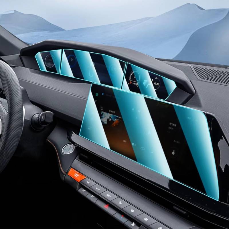 AXTAZS Kompatibel Mit Changan Für Uni-V UNIV 2022 2023 GPS-Navigation Infotainment Cente Bildschirm Und Armaturenbrett Displayschutzfolie Aus Gehärtetem Glas Displayschutzfolien GPS von AXTAZS