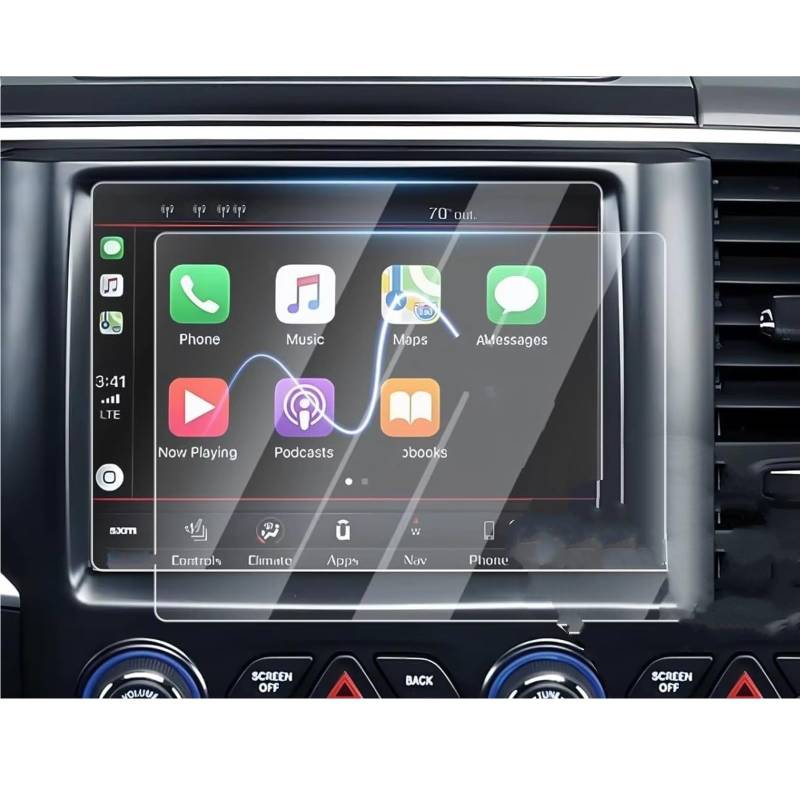 AXTAZS Kompatibel Mit Dodge Für Ram 1500 2500 3500 2013–2024, Auto-Navigation, Gehärtetes Glas, 8,4 Zoll, GPS-Displayschutzfolie Displayschutzfolien GPS von AXTAZS