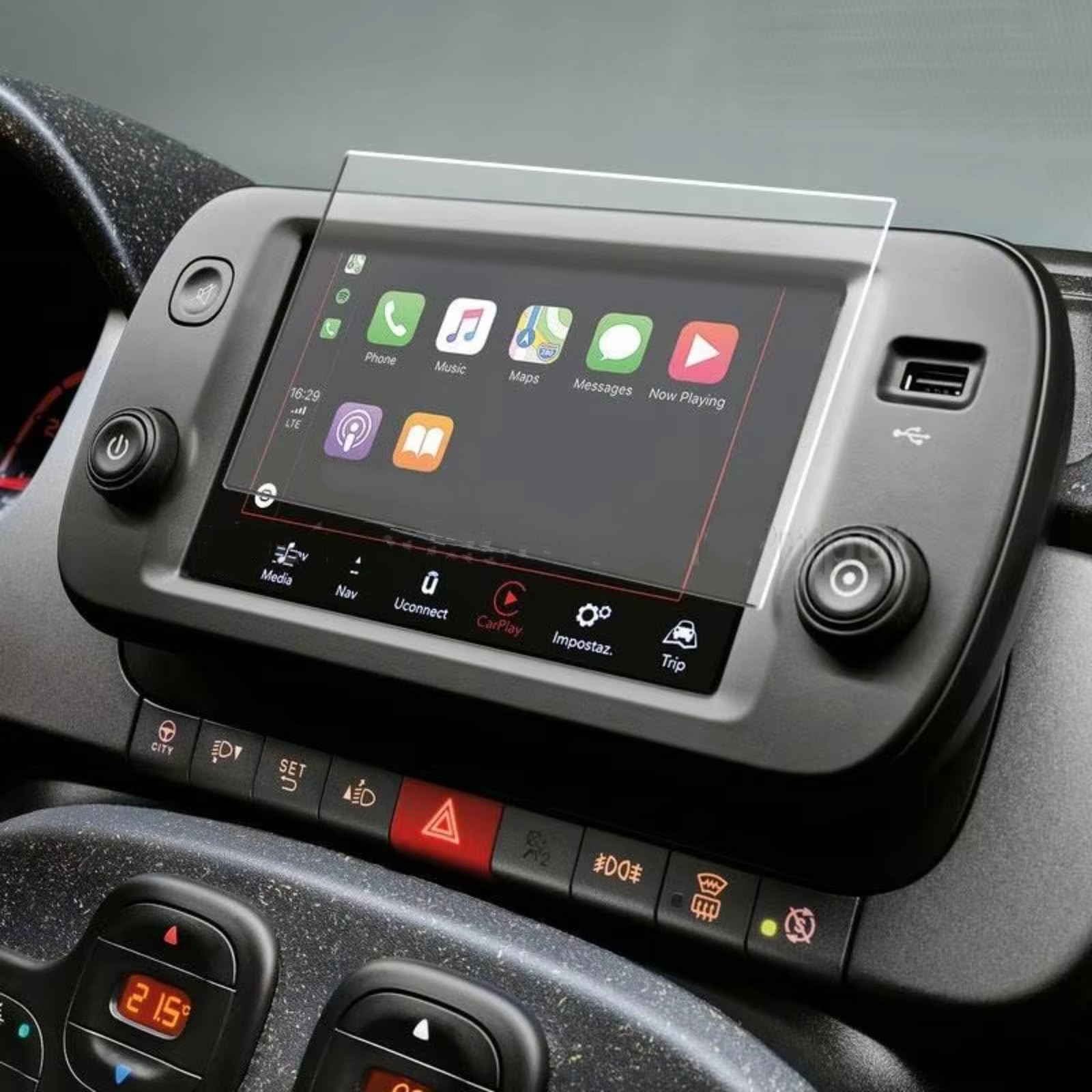 AXTAZS Kompatibel Mit FIAT Für Panda 2021 Auto 7 Zoll GPS-Navigation Kratzfeste Displayschutzfolie Aus Gehärtetem Glas Displayschutzfolien GPS von AXTAZS