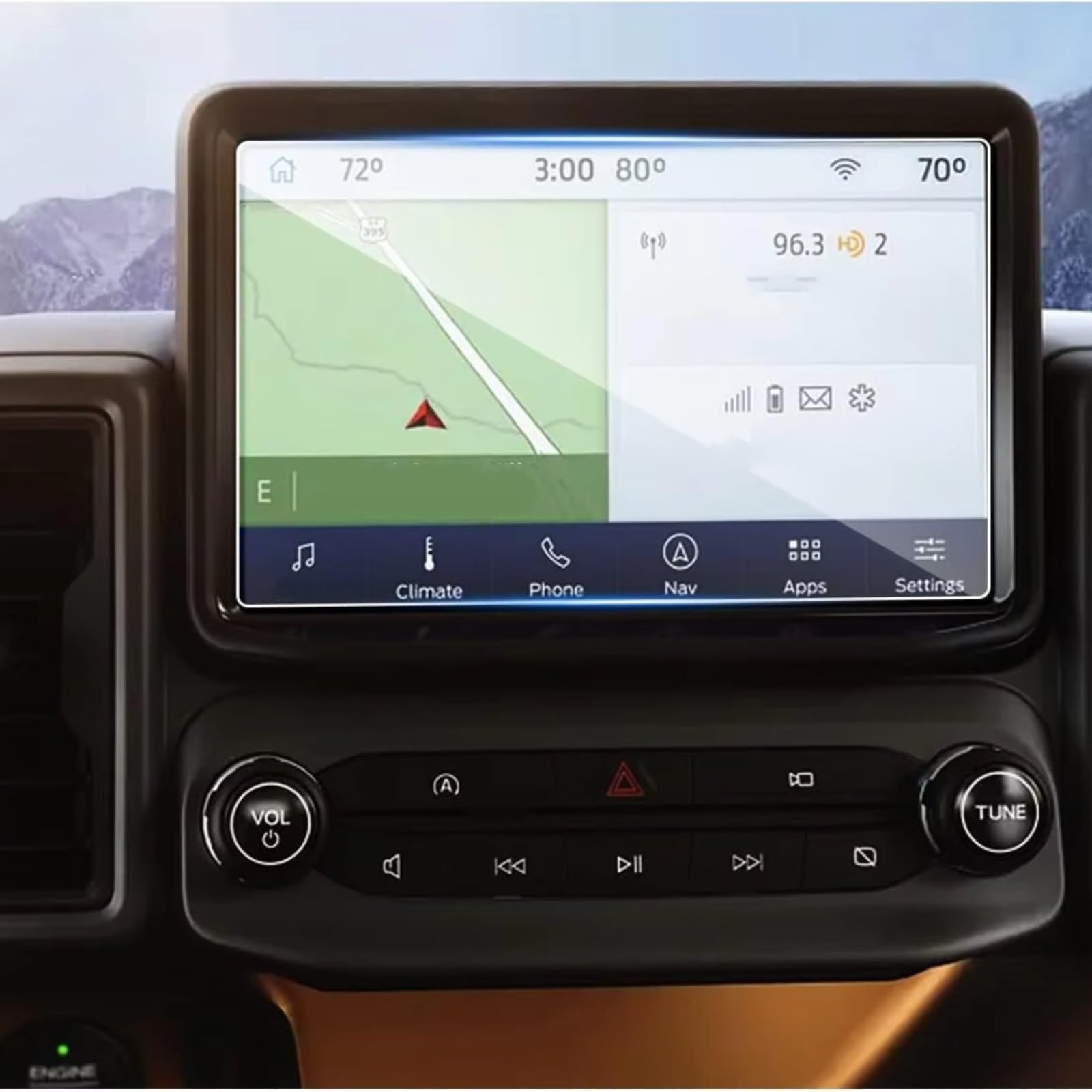 AXTAZS Kompatibel Mit Ford Für Bronco Für Sport 2024 Auto 8 Zoll GPS-Navigation Innenzubehör Gehärtetes Glas Displayschutzfolie Displayschutzfolien GPS von AXTAZS