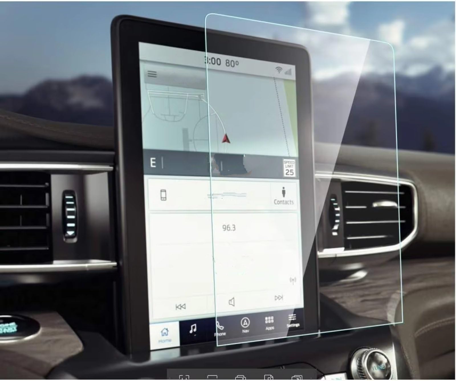 AXTAZS Kompatibel Mit Ford Für Explorer 2020 2021 2022 2023 Auto-Navigation 10,1 Zoll PET-Displayschutzfolie Auto-Innenzubehör Displayschutzfolien GPS von AXTAZS