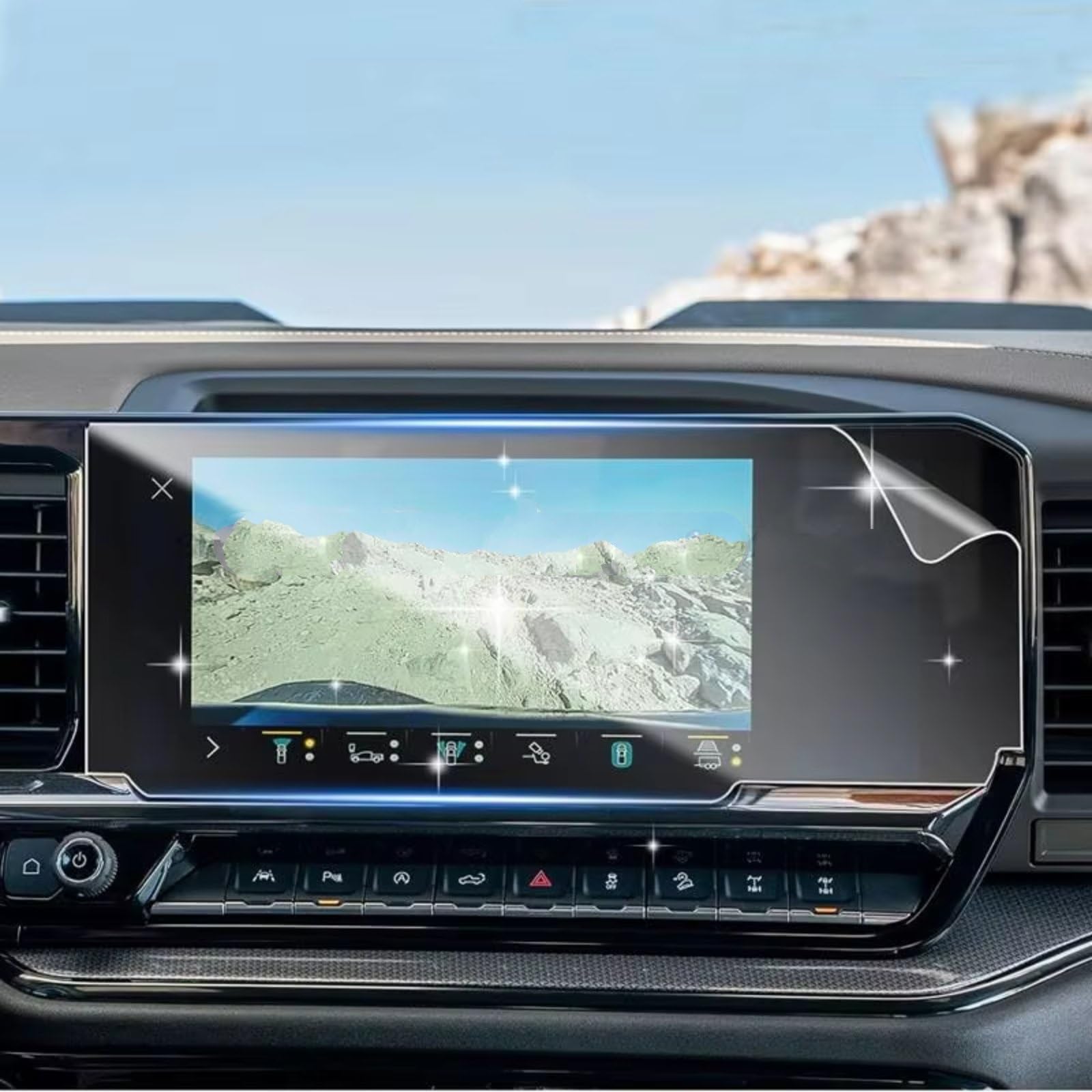 AXTAZS Kompatibel Mit GMC Für Sierra 1500 SLE 2022 2023 2024 Auto 13,4 Zoll Auto Infotainment Navigation GPS PET Displayschutzfolie Displayschutzfolien GPS von AXTAZS