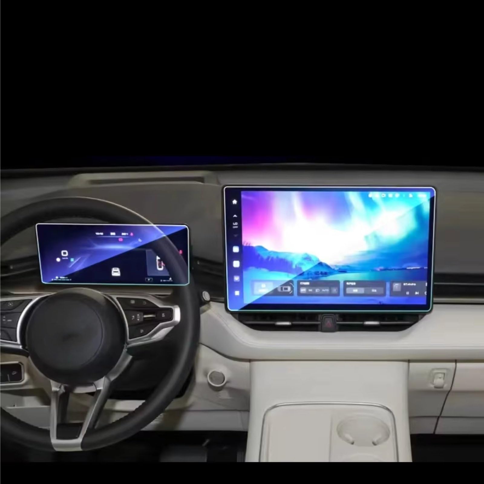 AXTAZS Kompatibel Mit Haval Für H6 2024, Auto-GPS-Navigation, Anti-Fingerabdruck-Folie Und Displayschutzfolie Aus Gehärtetem Glas Für Das Armaturenbrett Displayschutzfolien GPS(Dashboard and GPS) von AXTAZS