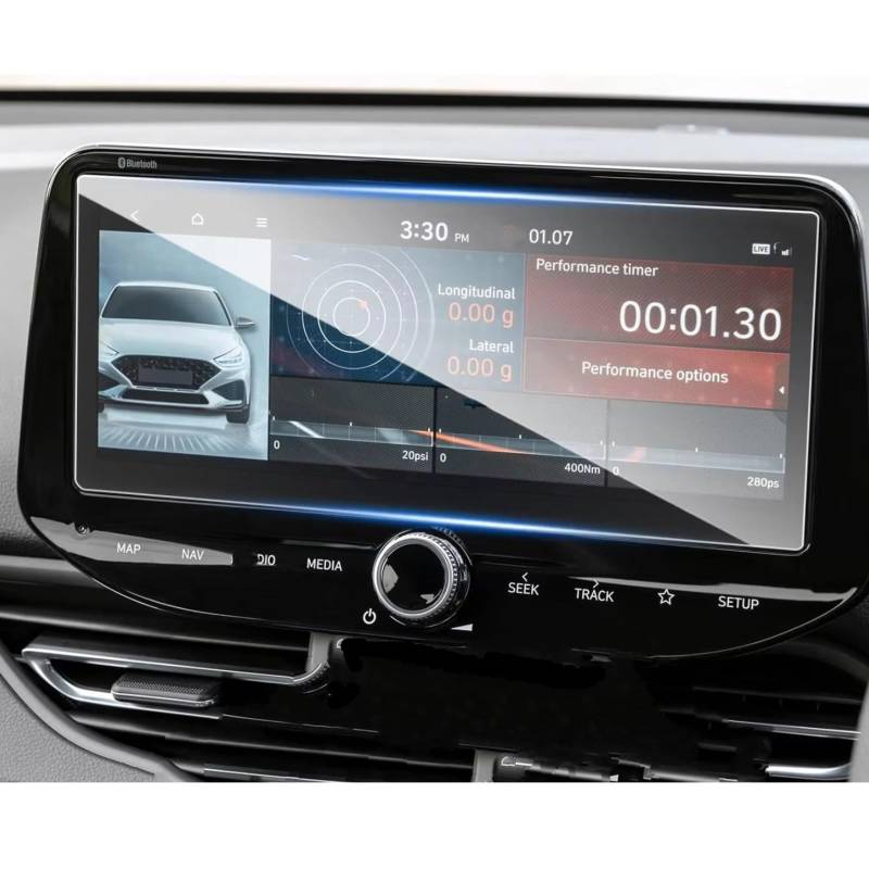 AXTAZS Kompatibel Mit Hyundai Für Kona EV Für I30 N Fastback N 2020 2021 2022 2023 Auto 10,25 Zoll LCD GPS Navigation Anti-Kratzer Gehärtetes Glas Displayschutzfolie Displayschutzfolien GPS von AXTAZS