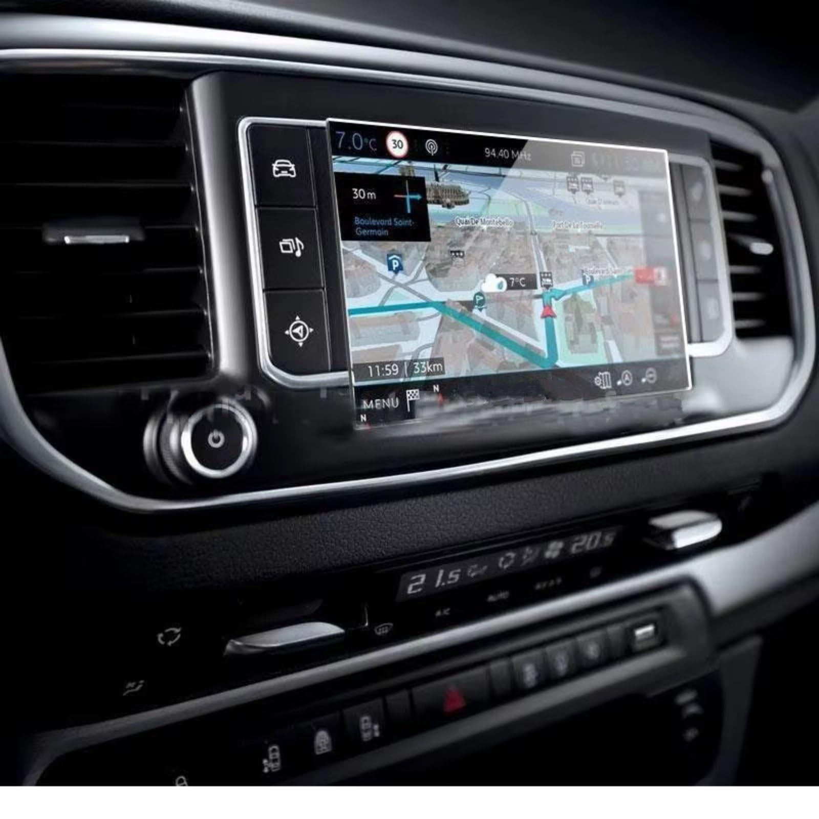 AXTAZS Kompatibel Mit Peugeot Für Traveller 2021 7 Zoll Auto Infotainment GPS Navigation Displayschutzfolie Aus Gehärtetem Glas Displayschutzfolien GPS von AXTAZS