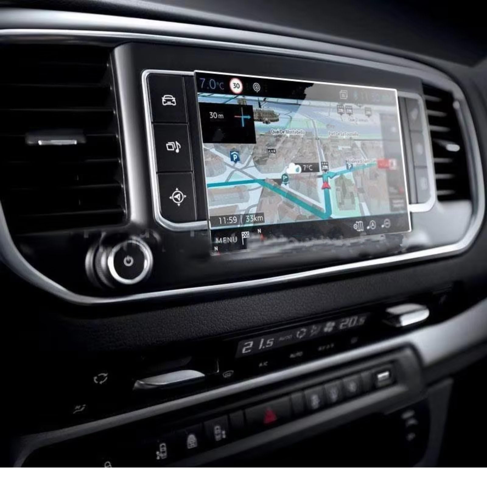 AXTAZS Kompatibel Mit Peugeot Für Traveller 2021 Auto 7 Zoll GPS Navigation Innenzubehör Displayschutzfolie Aus Gehärtetem Glas Displayschutzfolien GPS von AXTAZS