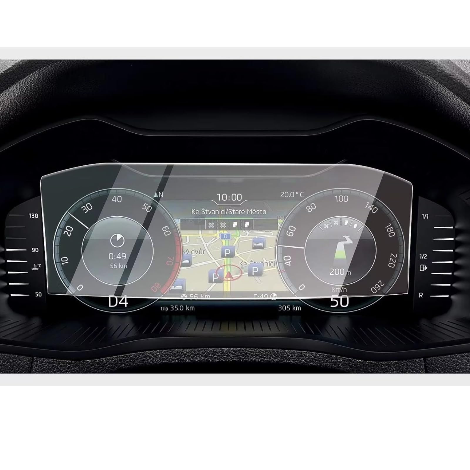 AXTAZS Kompatibel Mit Skoda Für Superb Für Kodiaq 2019 2020 2021 2022 Auto 10,25 Zoll Navigation Gehärtetes Glas Armaturenbrett-Bildschirm-Filmschutz Displayschutzfolien GPS von AXTAZS