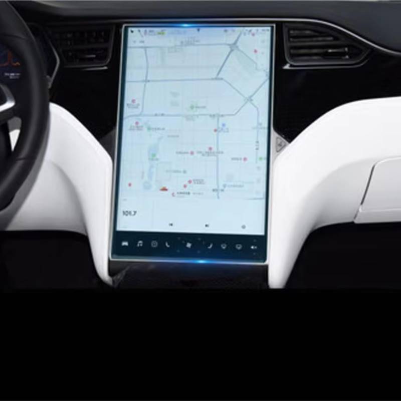 AXTAZS Kompatibel Mit Tesla Für Model 3 X 2019 2020, Auto-Navigations-Displayschutz, Gehärtetes Glas, Displayschutzfolie Displayschutzfolien GPS(17 inch) von AXTAZS