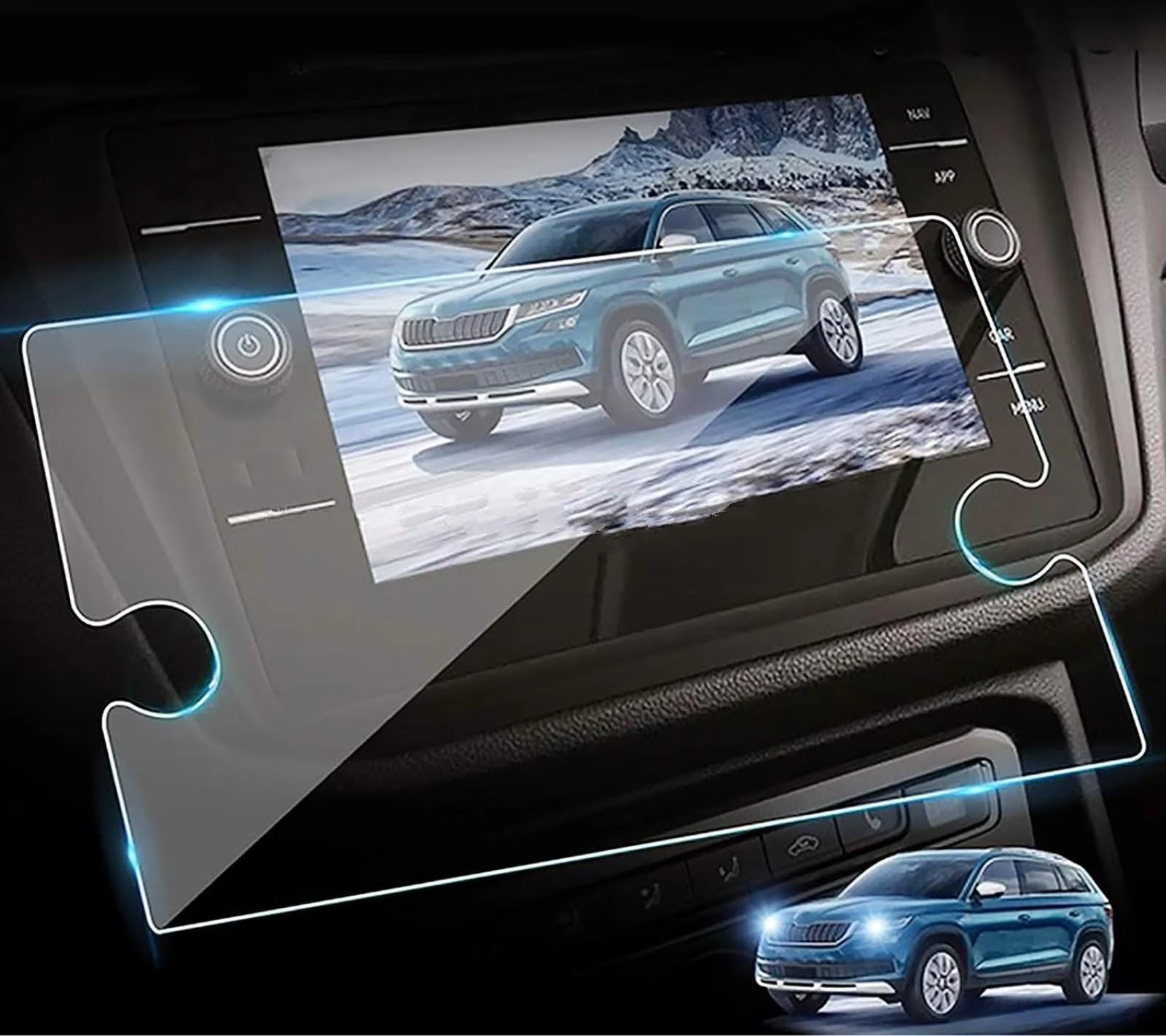 AXTAZS Kompatibel Mit VW Für Tiguan 2018 2019 2020 2021 2022 2023 Displayschutzfolie Aus Gehärtetem Glas HD Klar 8 Zoll GPS-Navigation Schutzfolie Displayschutzfolien GPS von AXTAZS