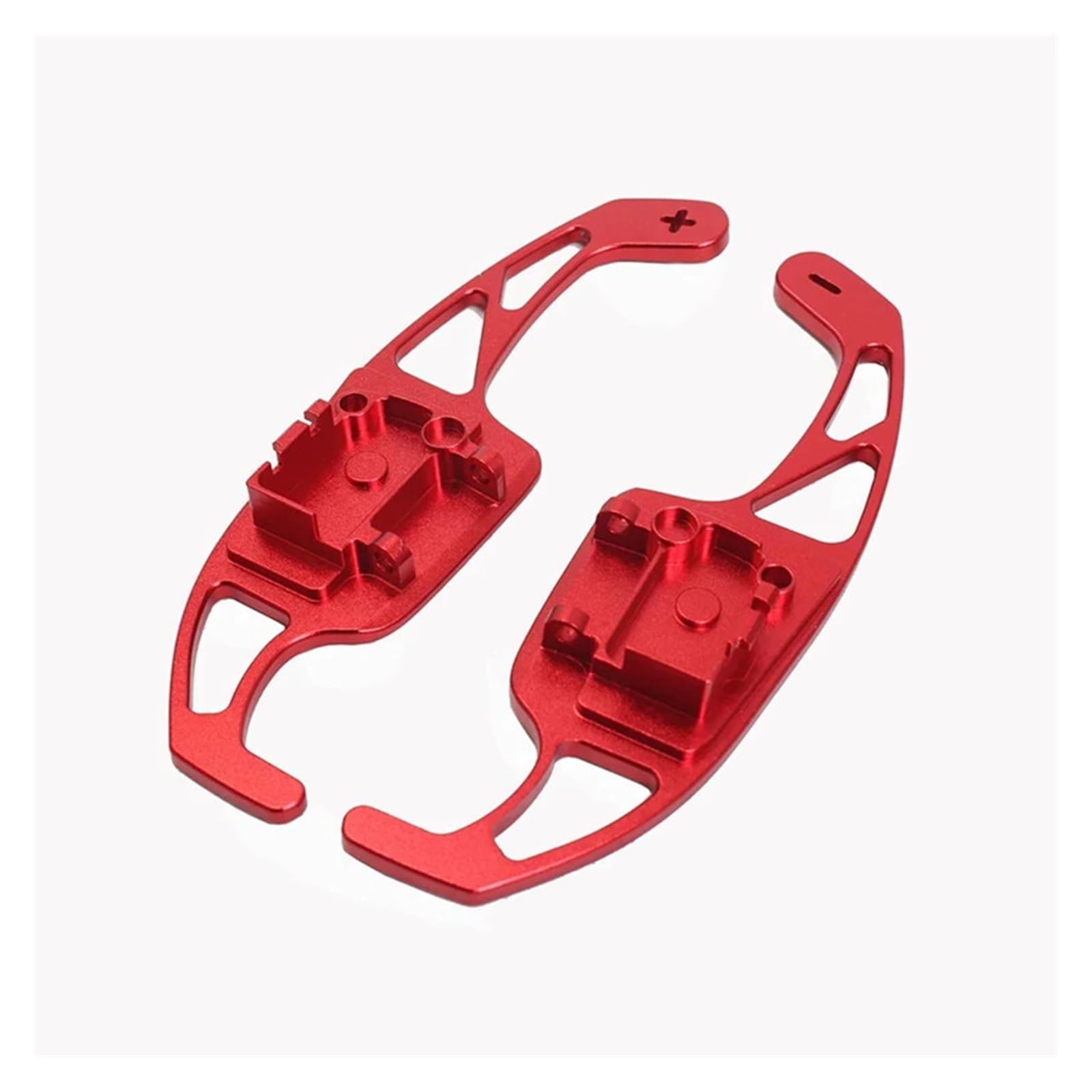 AXTAZS Kompatibel Mit VW Für Touran 1T2 Highline Für EOS Alle Modelle Für Polo 6R Für GTI Autoschaltwippen Lenkradpaddelverlängerung Schalthebelabdeckung Schaltpaddelblatt(Red) von AXTAZS